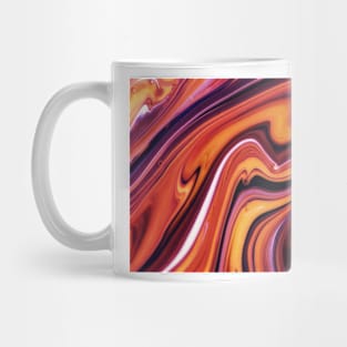 Fiery Fusion: A Warm-Colored Abstract Art Piece Mug